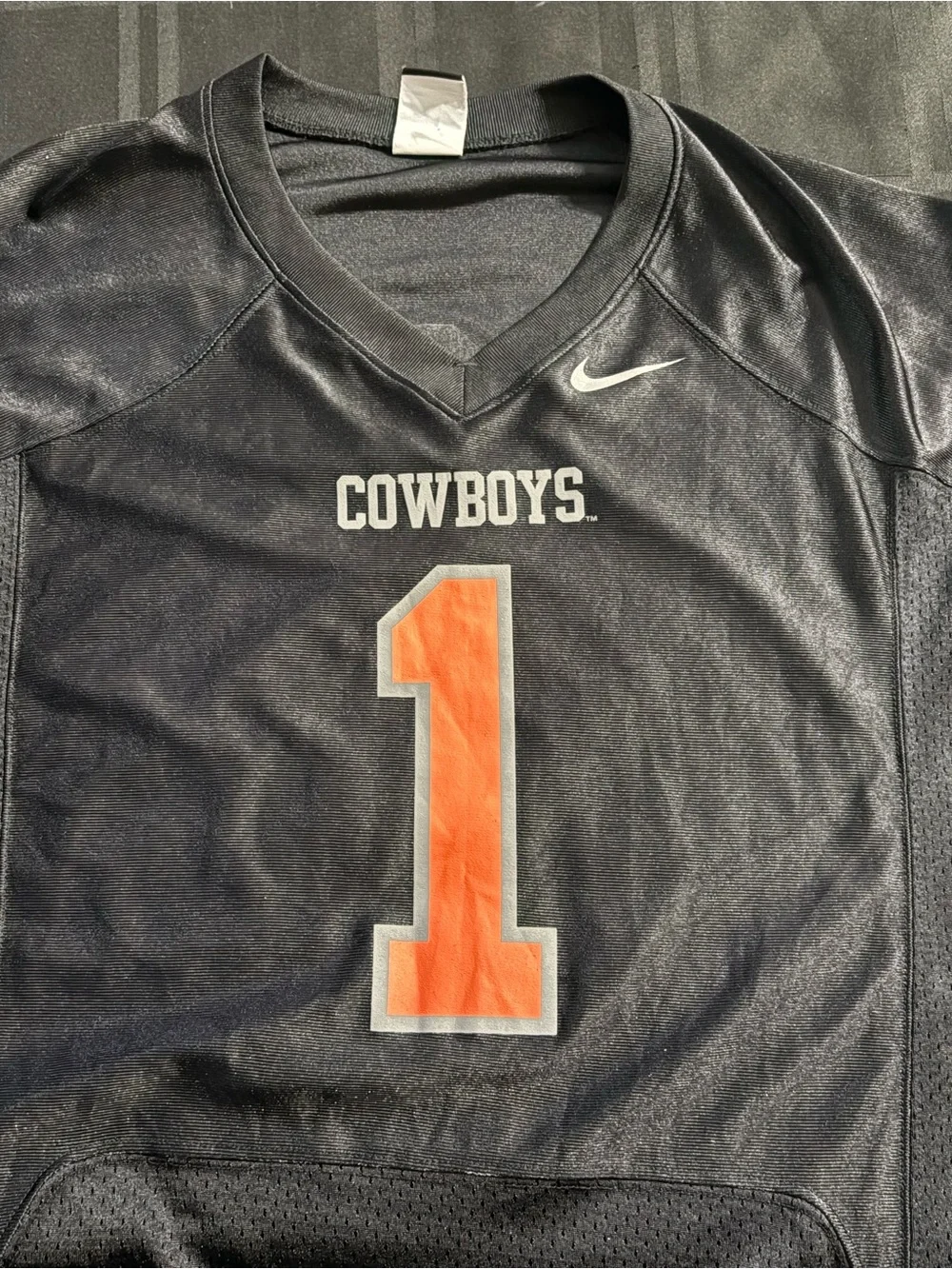 Nike Oklahoma State VTG Cowboys Size:XL  Black #1 Football Jersey Mens NCAA